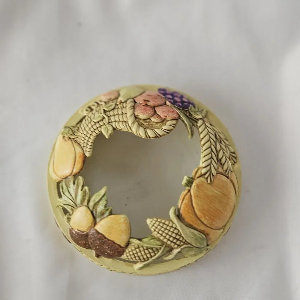 Yankee Candle Fall Bountiful Indian Corn Acorns Illuma Lid Topper Retired
